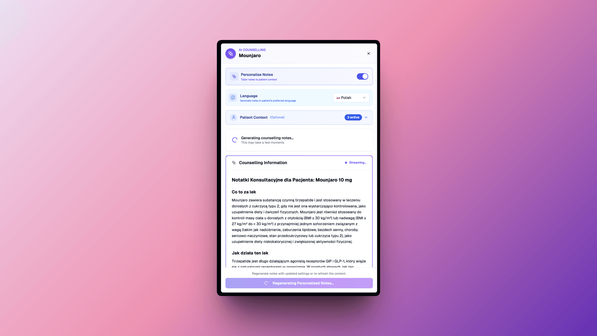 RxCopilot AI Counselling - Generate patient-friendly medication guides